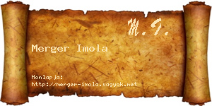 Merger Imola névjegykártya